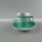 Matte Colorful ceramic coffee cup set, Mini Ceramic Cup and Saucer Box