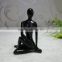 Black Resin Abstract Modern Yoga Lady Sculpture
