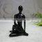 Black Resin Abstract Modern Yoga Lady Sculpture