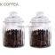 small colored nice glass lid glass cookie candy jar for wedding gift