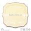 embossed square shape stoneware dinnerware plate