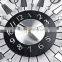 Metal wall digital clock with eye and mirror