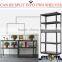 China supply metal storage rack steel display rack 5 layer bananer black metal rack