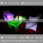 fashionable led rectangular table, led luminous plastic table, led cafe furniture