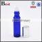 2017 high quality 15ml glass roller bottle blue glass roller bottle transparent steel ball glass oil bottle roller