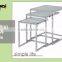 Modern Tempered Glass Coffee Stainless Steel Round Glass Dining Table