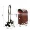 3 Wheels Stair Climber Foldable Shopping Trolley Bag With Seat