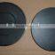 Round black plastic can cover
