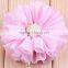 hot cutting chiffon flower with pearl bead center for kids hair accessories