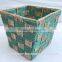 Tapered shape sea grass storage basket