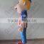 big face boy mascot costumes with blue hat