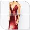 Wine red one piece girls party dresses pictures of latest gown sexy deep v floor touching evening dress