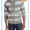 Men's long sleeve stripe fleece zipper up hoodie