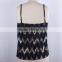 New Arrivals Gold Foil Print Manufacturing Fashionable Top Ladies Stripe Top