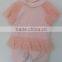 baby girls cute pink embroidered rompers for Autumn