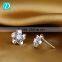 Popular Silver Flower Shape Stud Earrings For Ladies