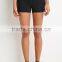 Wholesale foldover waist colorblocked yoga shorts,lady running shorts