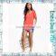 Casual Wear Girl's Orange Super Open O Neck Cotton T-Shirts