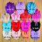 15colors feather flower pads for newborn baby girl hair band headband kids hair accessories