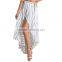 Wholesale Women Long Ethnic Asymmetrical Printed Maxi Skirt Ladies Wrap Beach Boho Skirts