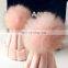Matching color raccoon fur pompom/pompon hats wholesale winter hats