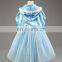 Kids princess elsa dress with cape FGCC-1005