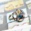 godbead Mushroom Head Ring Fashion Plated Genuine Austrian Crystal Party Club Rings Jewelry