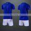 Custom high quality breathable blue reversible plain soccer uniform 2015/2016