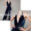Women'S Sexy High Waist Halter Jumpsuit Short Sleeve Jumpsuit Pants