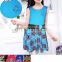 TOP sale baby girls sleeveless silk dresses printing girls dresses