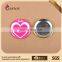 Full color excellent quality tinplate custom logo blank metal pin badges