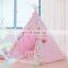 Wood Pole Teepee Indian Toy Canvas Tipi Kid Tent