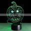 Halloween Pumpkin 3D Lamp Halloween Night Nights LED Acrylic Illusion Lamp Living Room Decoration