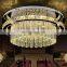 Luxury Elegant K9 Crystal LED Ceiling Light Chandelier for Hotel Hall Decoration