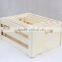 Custom made natural color solid pine wooden crates