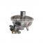 6" Hemispherical extractor lid for reclaim tank with tri clamp ferrule and 4" down tube