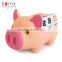 2016 create design pig shape custom plastic calendar with money box