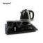 hotel supplier in Guangzhou/hotel supplies and restaurant supplies stainless steel electric water kettle with tray set