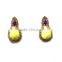 Trendy colors resin beaded teardrop earring,new design earrings