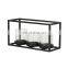 Top 1 Modern Glass Hurricane Candle Holder Rectangle Black Metal Triple Pillar Candle Holder For Home Decor