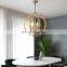LED Modern Gold Round Shape Chandelier Bedroom Bedside Balcony Simple European Pendant Lighting E14