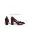 Ladies Wholesale Fancy Attractive Color Design Block Heels Pumps Sandals Shoes Print Women Spike Heels D'orsay Pumps PU Snake PK