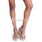 Design Rope Platform Wedge Heel with Beautiful Buckle Sandals Shoes Print Ladies Women Sexy Pu Handmade Ankle Strap Rubber Solid