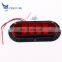 Auto car vehicle lighting part 16 diodes led 6 inch oval park rear stop turn tail light with SAE DOT