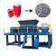 double shaft industrial large paper waste plastic car tire carton box shredder