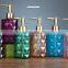 New Design Manufacture Wholesale Home Decorative Bathroom Normal Size Diamond Spray Glass Jars And Bottles With Pump Lid