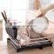2 Tiers Aluminum Drying Dish Rack and Drain Board with Utensil Holder Dish Drying Rack Aluminium Dish Drying Rack