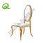 Luxury Modern Stainless Steel Event Dining Chair For Villa