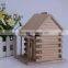 Small new unfinished wooden craft bird house wholesale ,decorative small bird cage for decoration