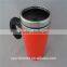 factory made bulk order stainless steal inner rubber paint outter 500ml travel mug with pp handle